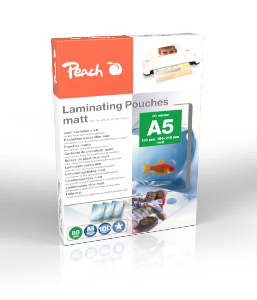 Peach Laminierfolien A5 154x216mm 80mic matt, Ansicht 2