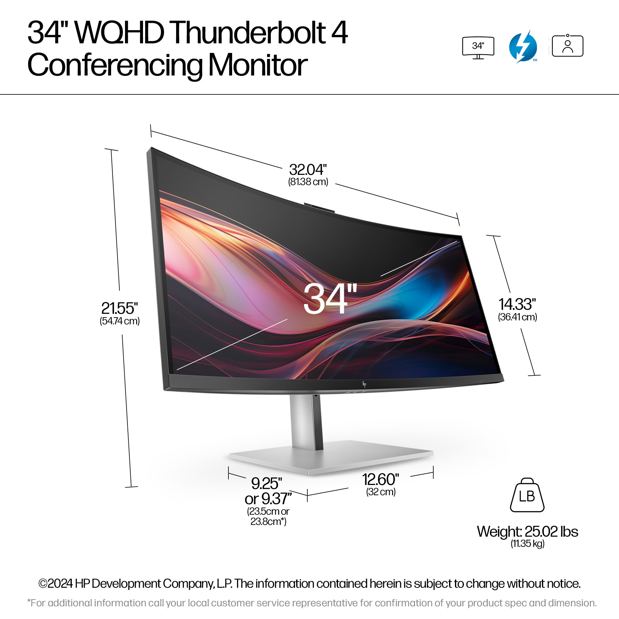 HP 734pm - Series 7 Pro - LED-Monitor - gebogen - 86.4 cm (34), Ansicht 2