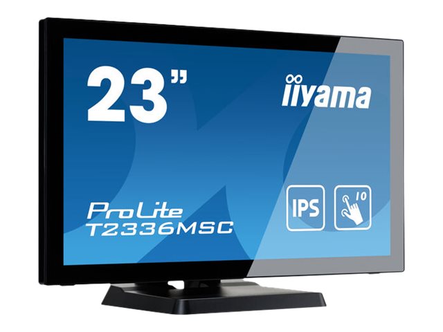 Iiyama T2336MSC-B3 58,4cm 23Zoll PCAP 10P Touch 1920x1080 IPS-panel Flat Bezel Free Glass Front VGA DVI HDMI USB 3.0-Hub