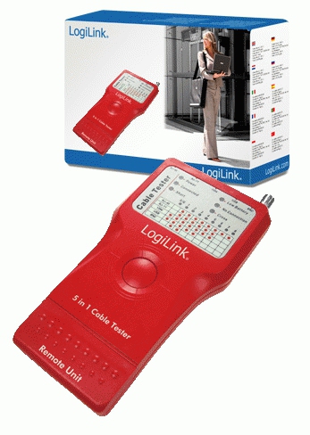 LogiLink 5 in 1 Cable Tester - Netzwerktester-Set, Ansicht 2