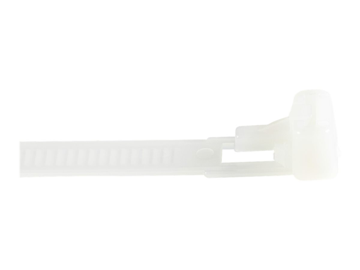 StarTech.com 15cm(6) Reusable Cable Ties, 7mm(1/4) wide, 35mm(1-3/8) Bundle Dia. 22kg(50lb) Tensile Strength - Weiß, Ansicht 3