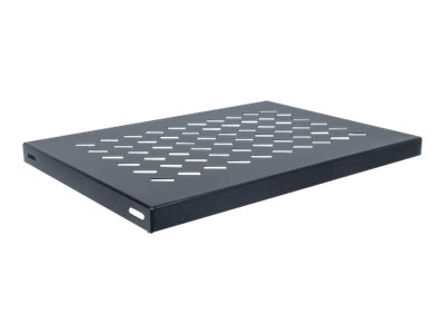 Intellinet 19 Fachboden zur Festmontage, 1 HE, 345 mm Tiefe, schwarz - Rack - Regal - Schwarz, RAL 9005 - 1U - 48.3 cm, Ansicht 2