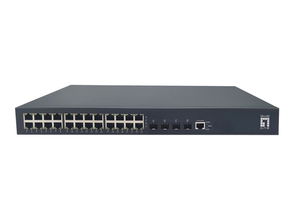 LevelOne GTP-2871 - Switch - 802.3at/af - L3 Lite - managed - 24 x 10/100/1000 (PoE+)