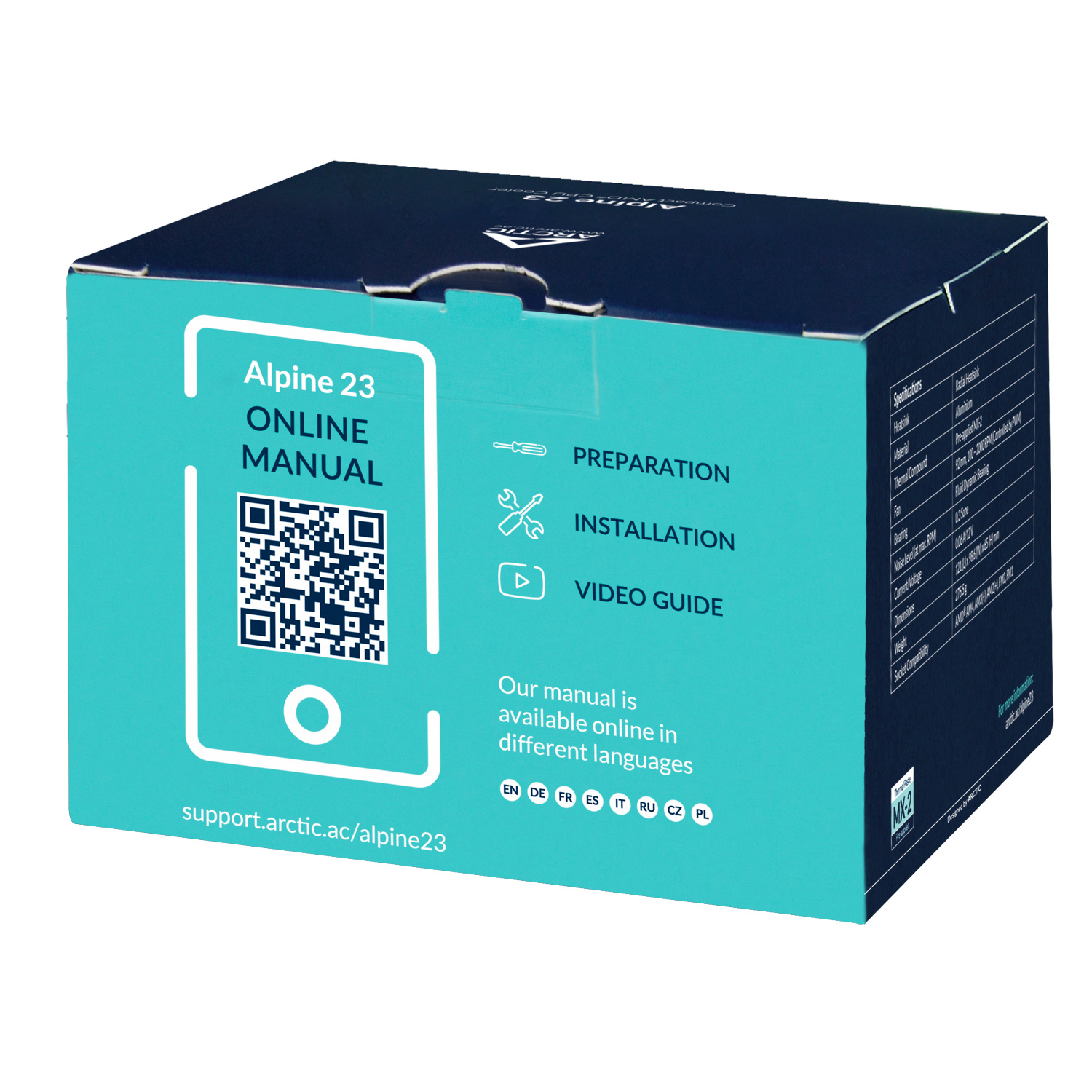 Arctic Alpine 23 - Prozessor-Luftkühler - (für: AM2, AM2+, AM3, AM3+, FM2, AM4), Ansicht 2