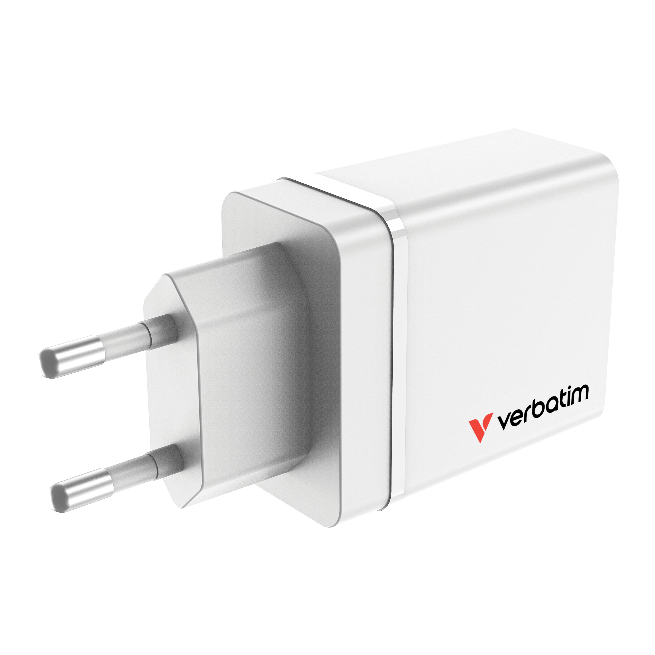 Verbatim Netzteil - 30 Watt - 5 A - PD 3.0, QC 3.0 - 4 Ausgabeanschlussstellen (3 x USB Typ A, 24 pin USB-C) - Weiß, Ansicht 3