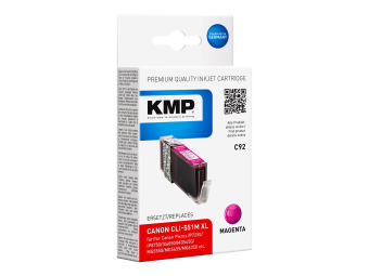 KMP C92 - 15 ml - Magenta - kompatibel - Tintenpatrone (Alternative zu: Canon 6445B001 Canon CLI-551M XL)