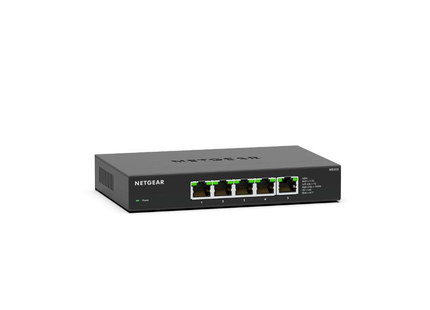 Netgear MS305-100EUS - Unmanaged - 2.5G Ethernet (100/1000/2500) - Vollduplex - Wandmontage, Ansicht 2