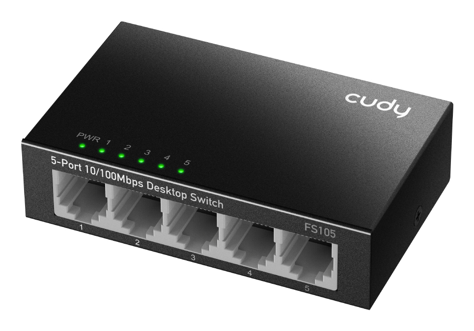 CUDY FS105 5-Port 10/100 Metal Switch - Switch - 0,1 Gbps, Ansicht 3