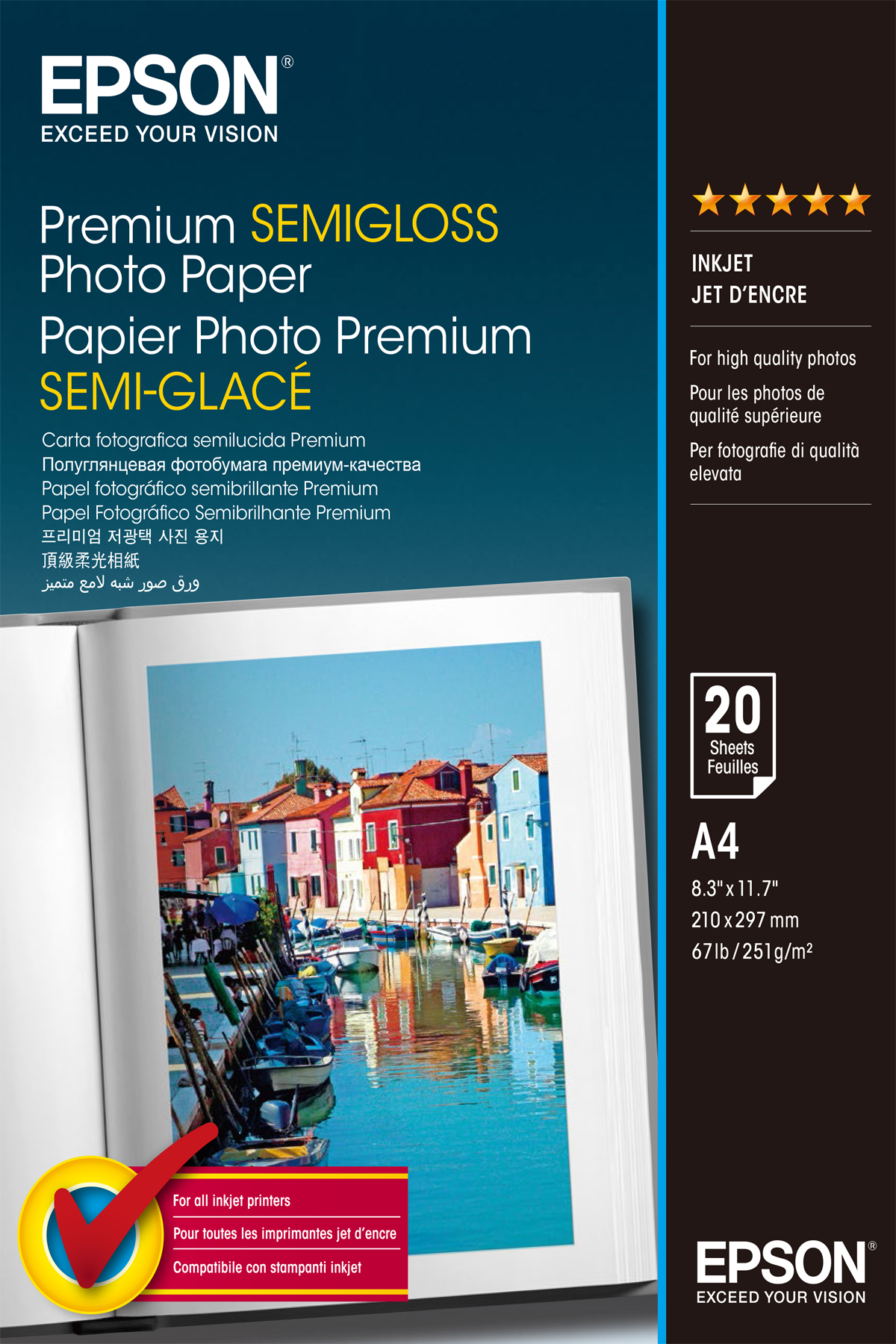 Epson Premium Semigloss Photo Paper - Halbglänzend - A4 (210 x 297 mm), Ansicht 2