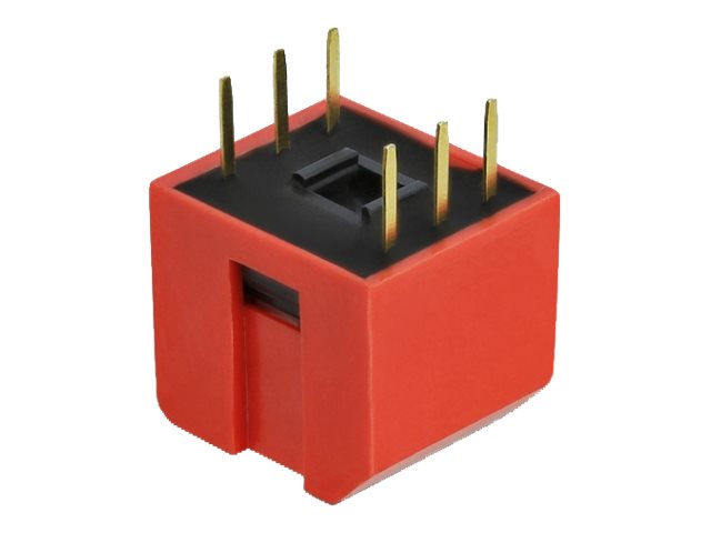 Delock DIP flip switch piano 3-digit 2.54 mm pitch THT vertical - DIP-Schalter - Rot (Packung mit 10)