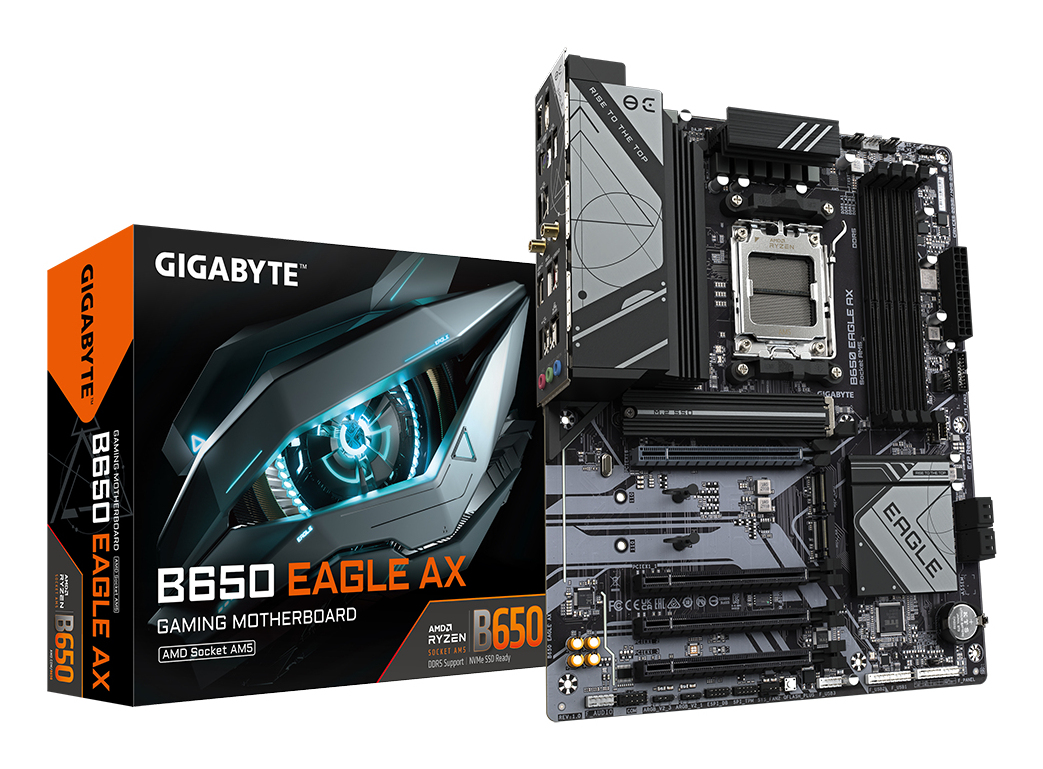 Gigabyte B650 EAGLE AX - Motherboard - ATX - Socket AM5 - AMD B650 Chipsatz - USB 3.2 Gen 1, USB 3.2 Gen 2, Ansicht 4