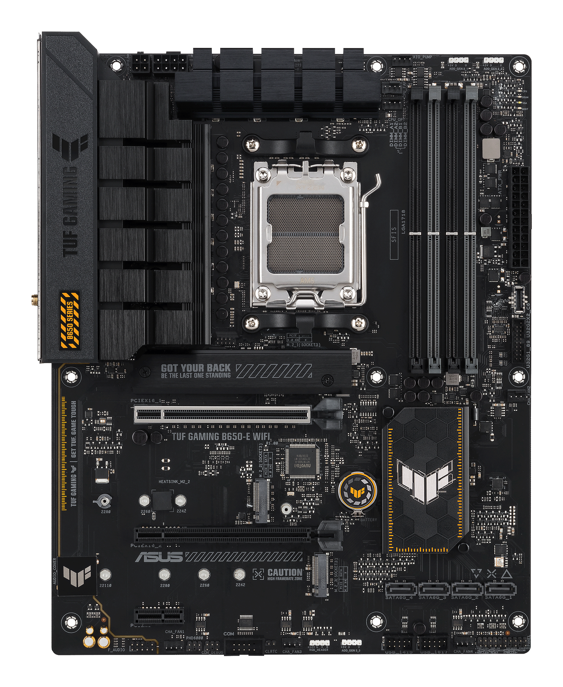 ASUS TUF GAMING B650-E WIFI - Motherboard - ATX - Socket AM5 - AMD B650 Chipsatz - USB-C Gen2, USB 3.1 Gen 2, Ansicht 4