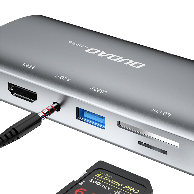 Dudao Stacja/replikator USB-C A15Pro grey, Ansicht 2