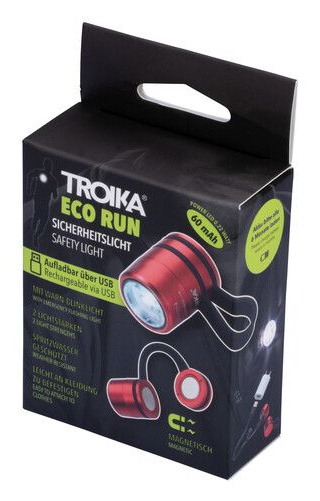 Troika Taschenlampe ECO RUN rot, Ansicht 4