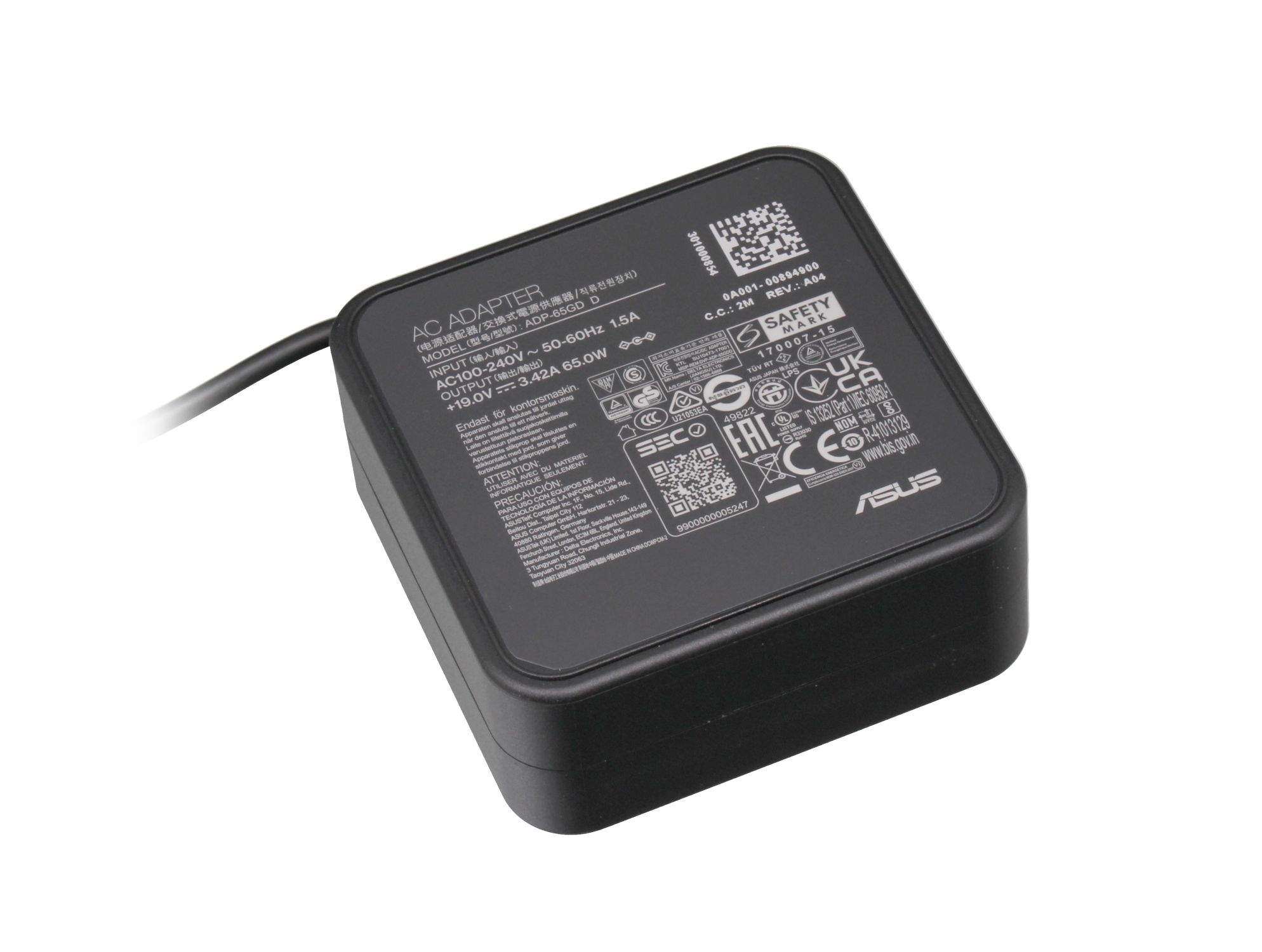 ASUS  Netzteil - 65 Watt - Schwarz - für Eee, Ansicht 2