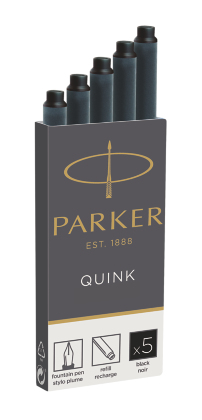 Parker | QUINK Tintenpatronen Schwarz | in einer Schachtel (5) 