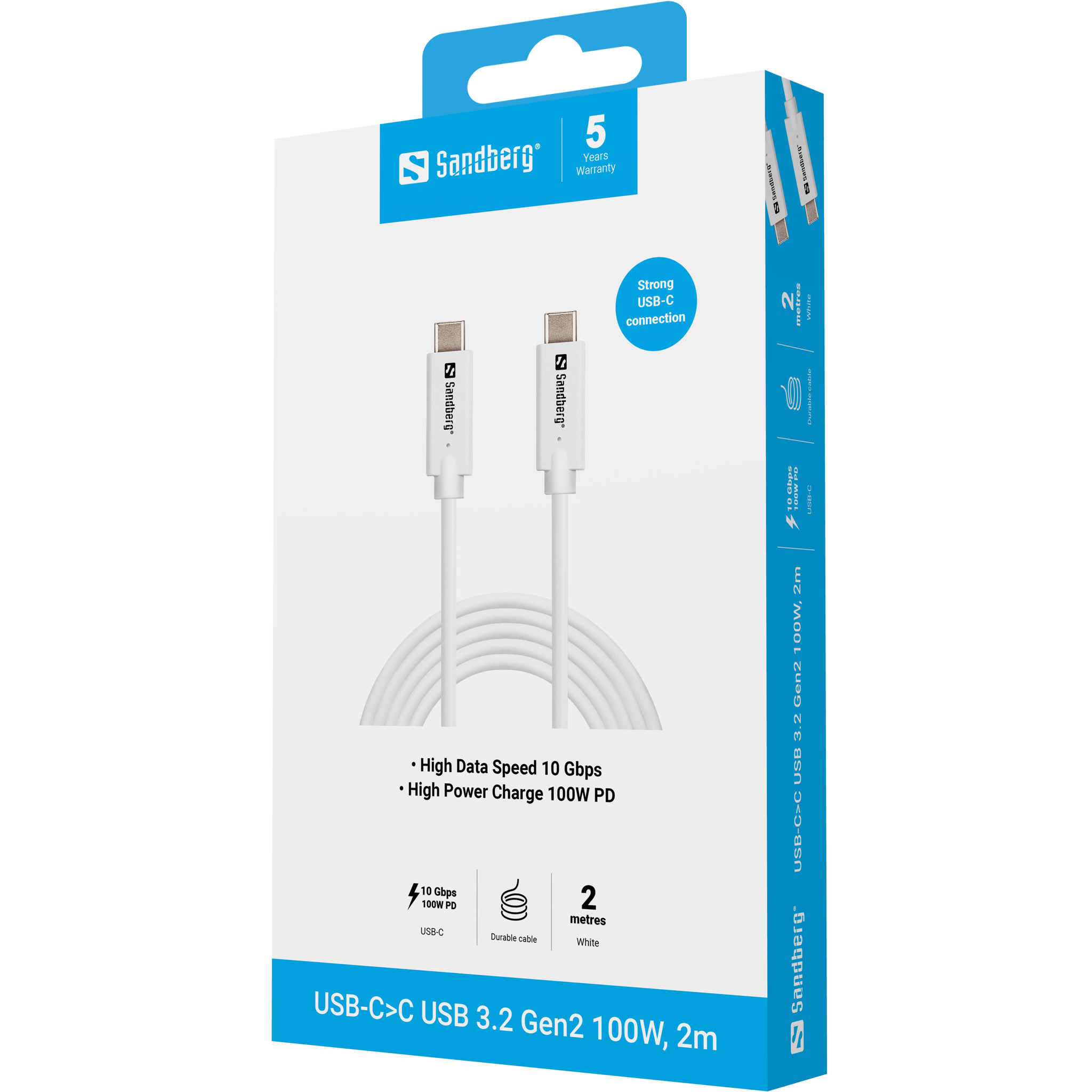 SANDBERG USB-Kabel - 24 pin USB-C (M) zu 24 pin USB-C (M), Ansicht 2