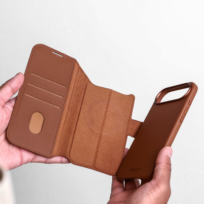 Vonmählen Vegan Leather Folio iPhone 17 Brown, Ansicht 3
