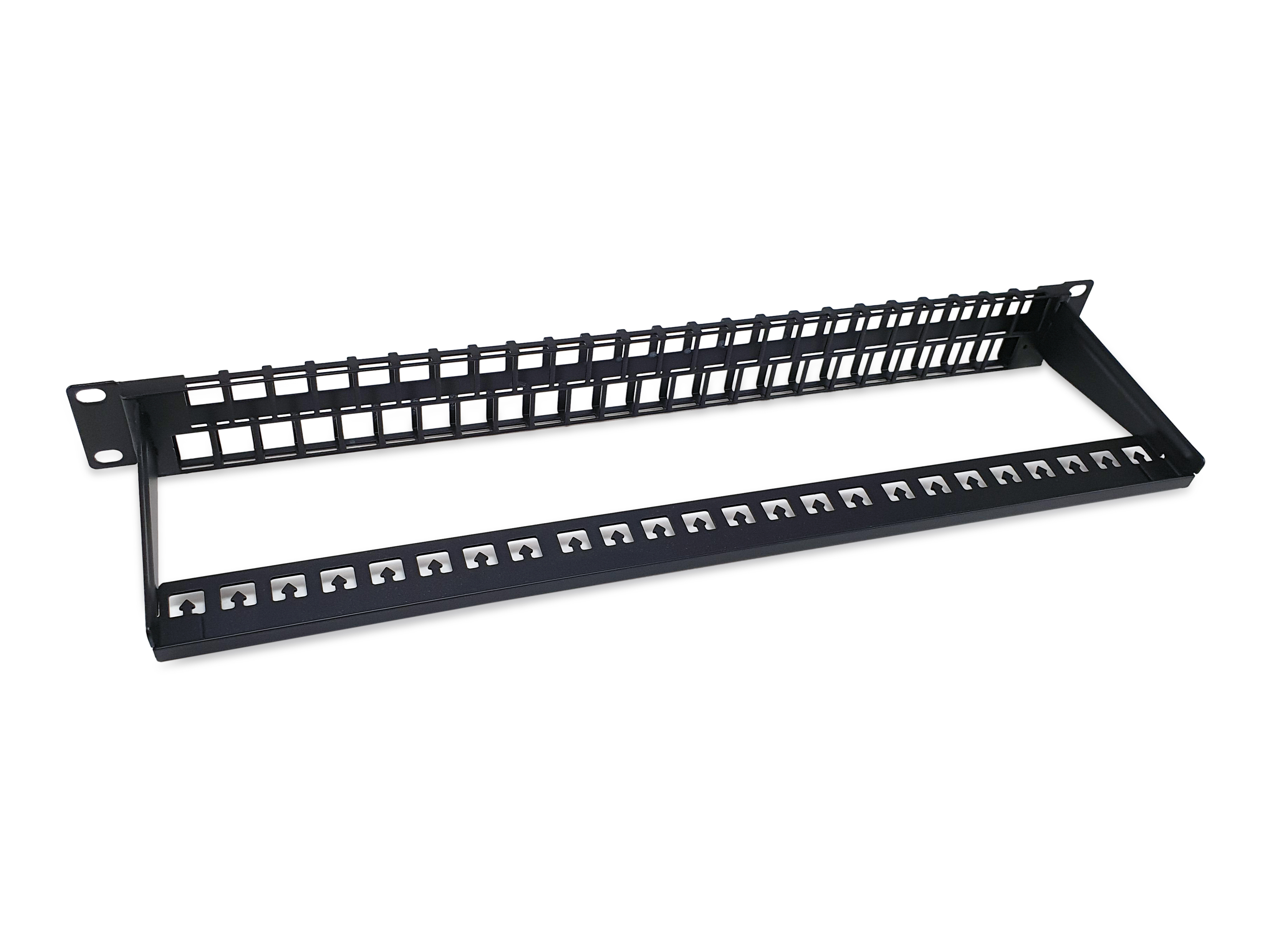 Equip 48-Port Keystone Cat.6 Ungeschirmtes Patchpanel - Schwarz - RJ-45 - Cat6 - Schwarz - Stahl - 1U - 482,6 mm, Ansicht 2