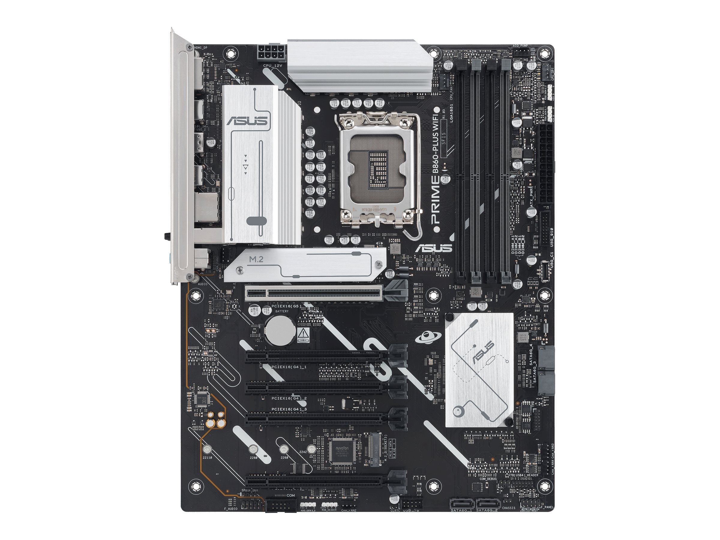 ASUS PRIME B860-PLUS-CSM - Motherboard - ATX - LGA1851 Sockel - B860 Chipsatz - USB-C 3.2 Gen 2x2, USB 3.2 Gen 2, USB 3.2 Gen 1, USB-C 3.2 Gen 1 - 2.5 Gigabit LAN - Onboard-Grafik (CPU erforderlich)