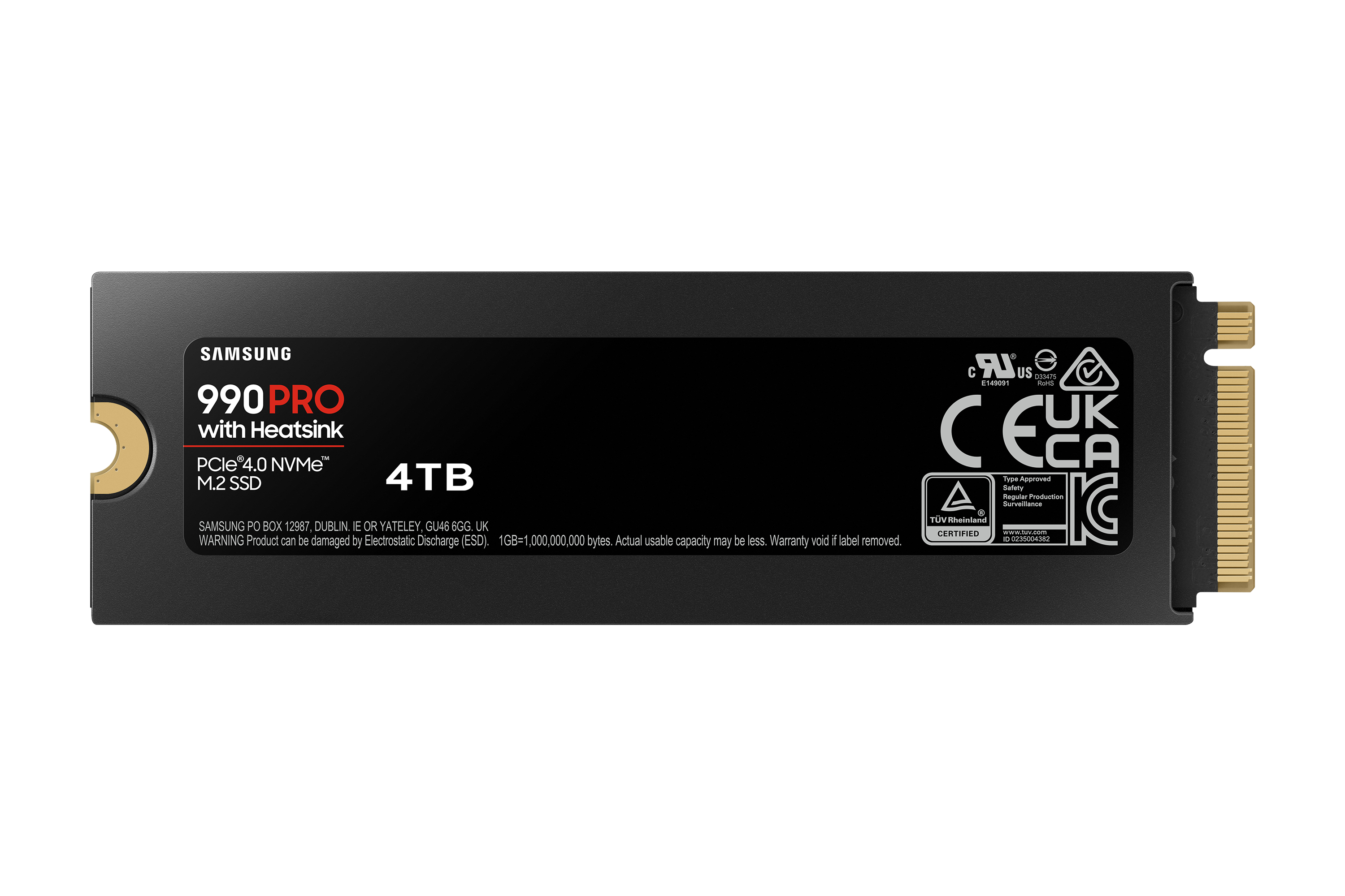 Samsung 990 PRO MZ-V9P4T0GW - SSD - verschlüsselt - 4 TB - intern - M.2 2280 - PCIe 4.0 x4 (NVMe), Ansicht 2