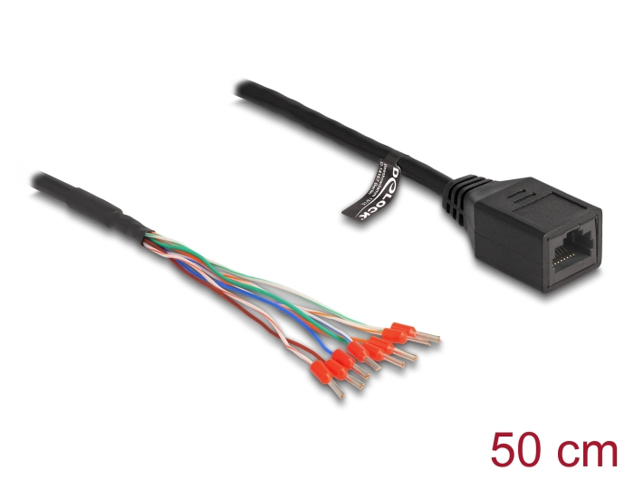 Delock Netzwerkkabel - ferrule (M) zu RJ-45 (W), Ansicht 2