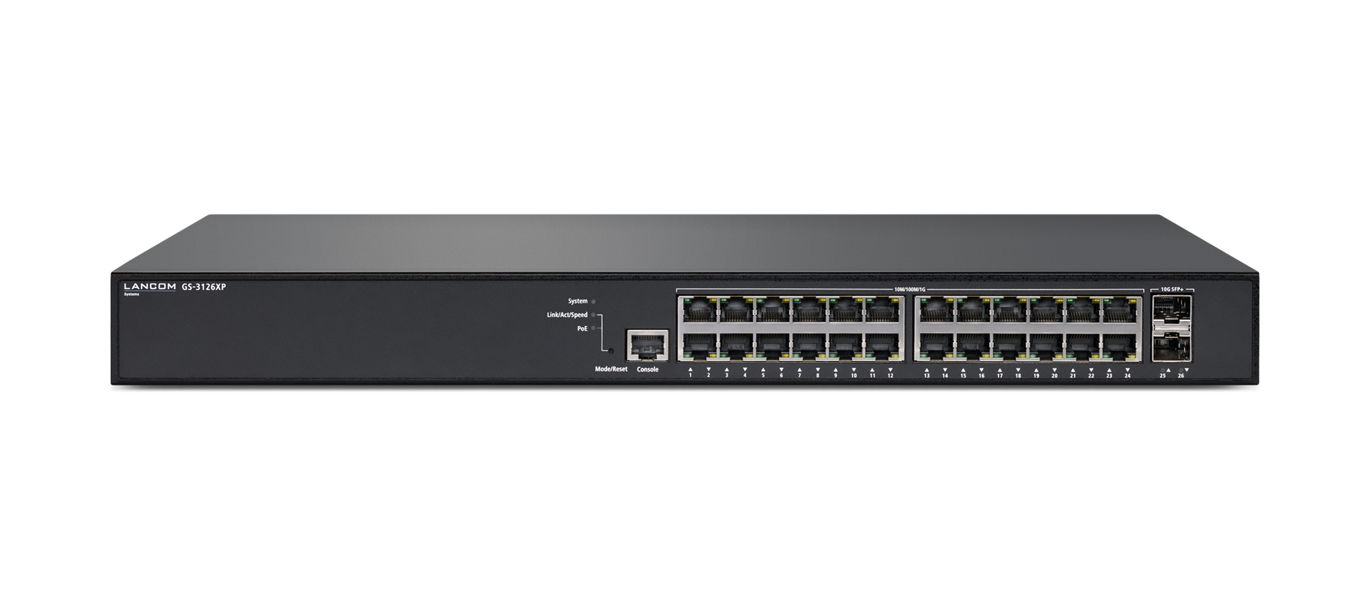 Lancom GS-3126XP, Managed, L3, Gigabit Ethernet (10/100/1000), Power over Ethernet (PoE), Rack-Einbau, 1U