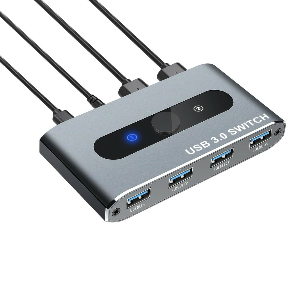 Techly USB 3.0 Schalter - 4-Port, Ansicht 3