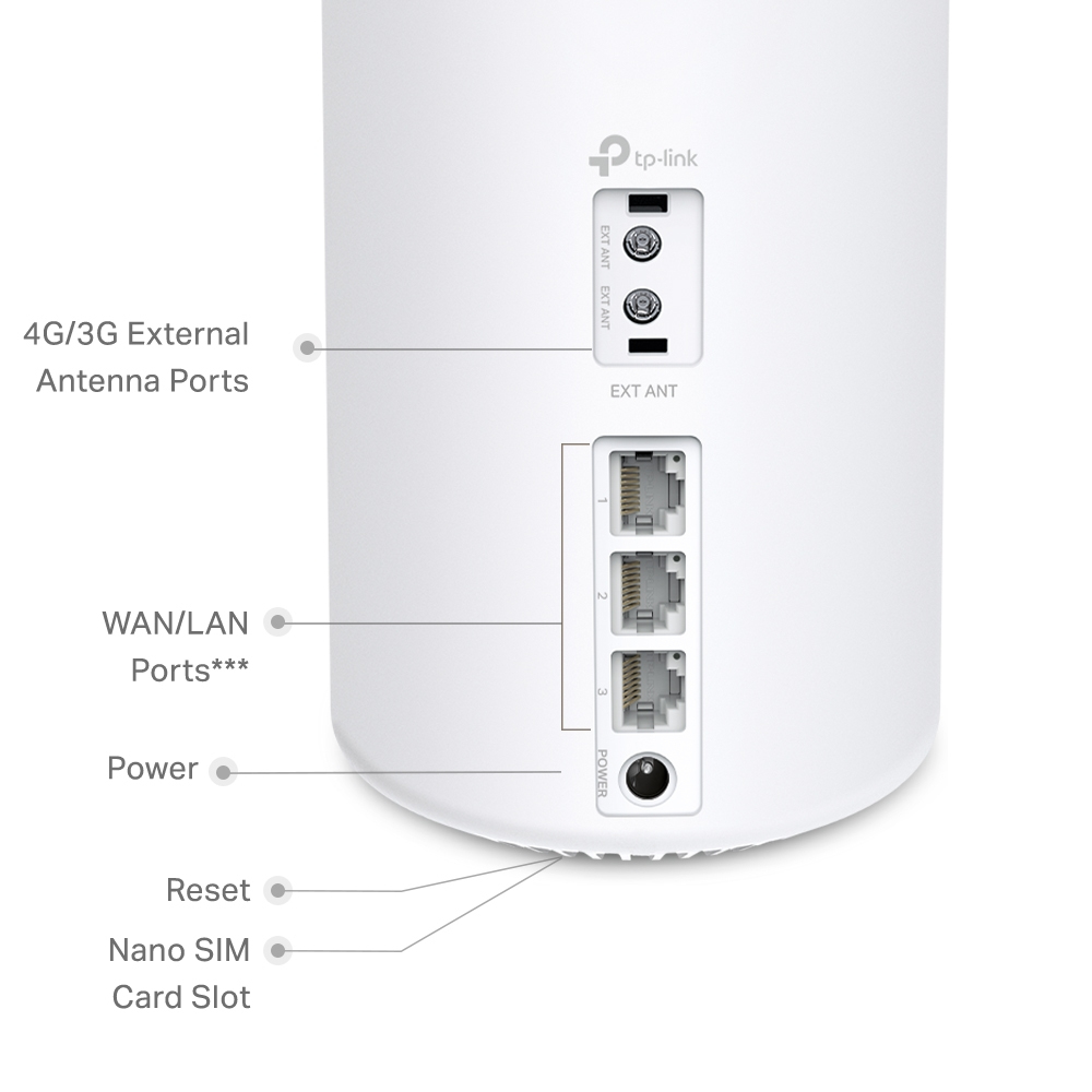 TP-LINK Deco X50-4G V1 - WLAN-System (Router) - bis zu 232 m² - Netz - GigE, 802.11ax (Wi-Fi 6), Ansicht 3
