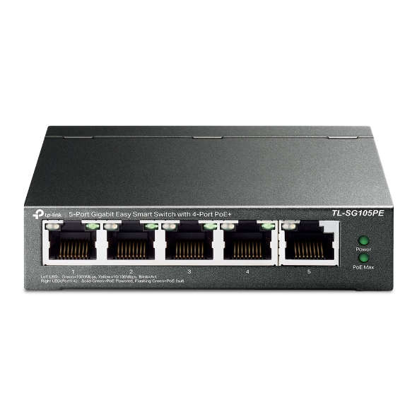 TP-LINK TL-SG105PE - Switch - managed - 5 x 10/100/1000 (4 PoE+), Ansicht 2