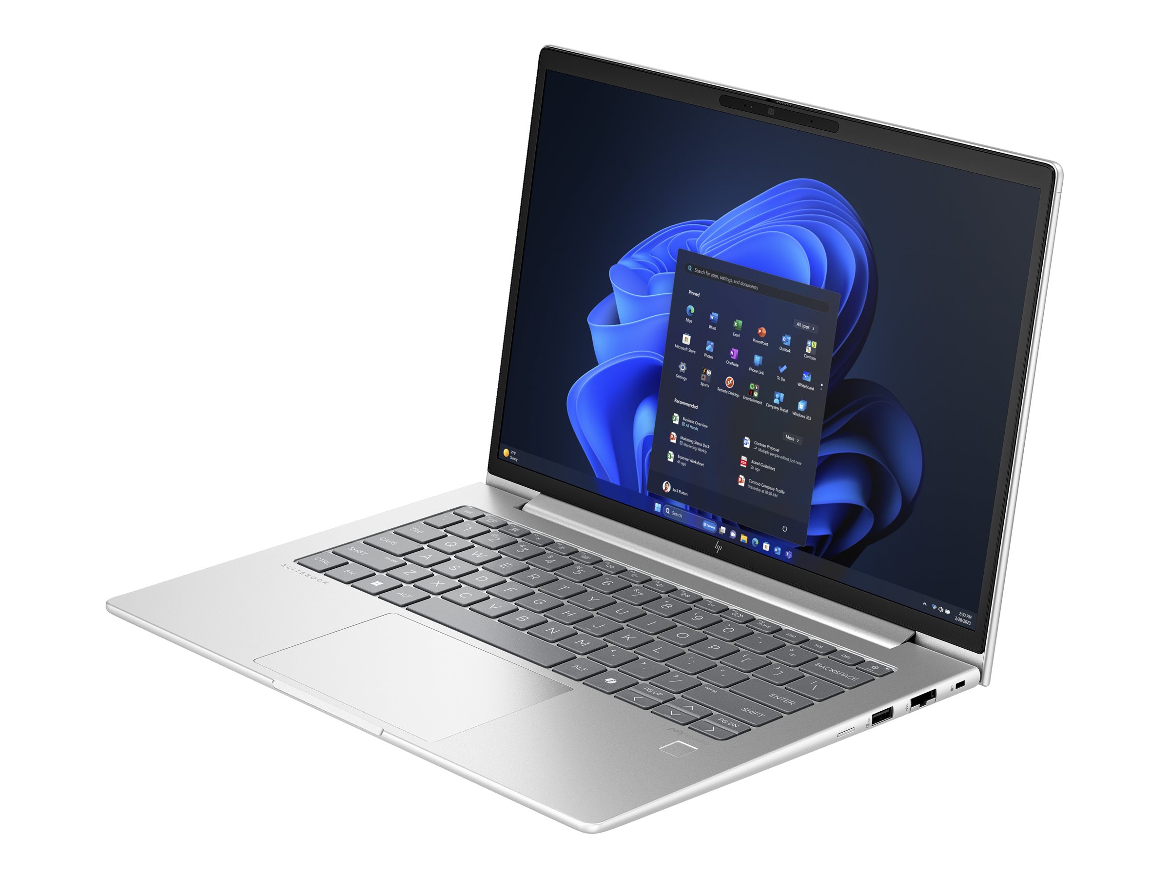 HP EliteBook 640 G11 Notebook - Intel Core Ultra 7 155U - Win 11 Pro - Intel Graphics - 16 GB RAM - 512 GB SSD NVMe - 35.6 cm (14") IPS 1920 x 1200 - Wi-Fi 6E, Bluetooth - 4G LTE-A Pro - Pike Silver Aluminium - kbd: Deutsch - mit HP Wolf Pro Security...