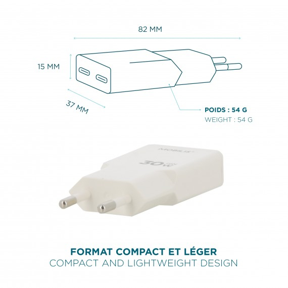 Mobilis Energia Charger 30W Wall USB-C white - Ladegerät, Ansicht 4
