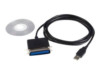 StarTech.com 1,9m USB auf Parallel Kabel - Centronics Druckerkabel/ Adpter - St/St - Schwarz - Centronics - USB A - 1,9 m - Männlich/Männlich - USB A - Centronics 36
