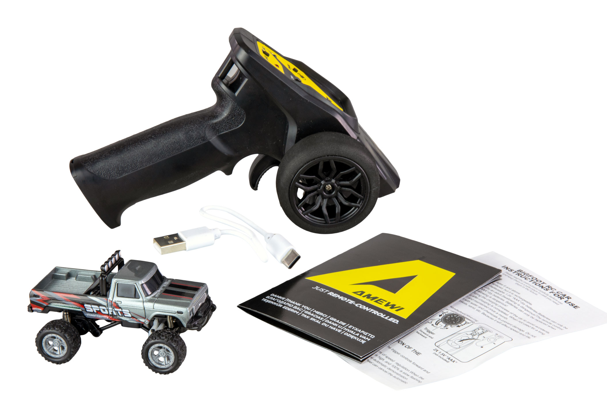 Amewi RC Monstertruck DieCast 1 64 RtR grau/6+, Ansicht 2