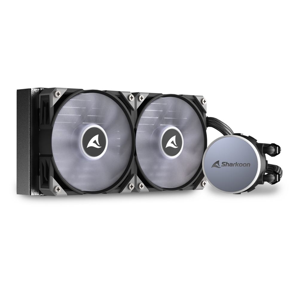 Sharkoon S70 rgb - All-in-One-Flüssigkeitskühler - 12 cm - 600 RPM - 2000 RPM - 35 dB - 131,93 m³/h, Ansicht 2