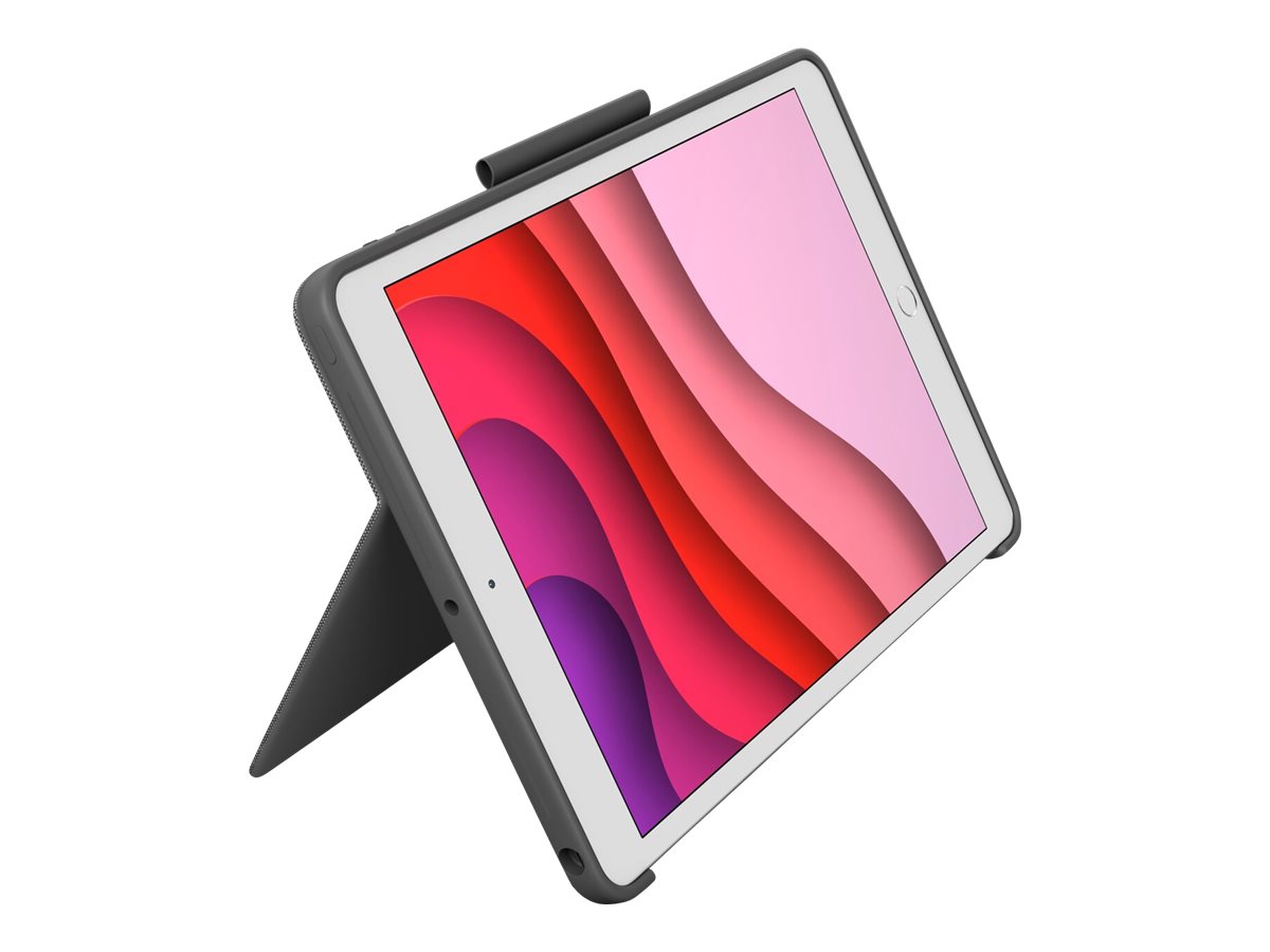 Logitech Combo Touch - Tastatur und Foliohülle - mit Trackpad - hintergrundbeleuchtet - Apple Smart connector - QWERTY - Nordisch (DänischFinnischNorwegischSchwedisch)