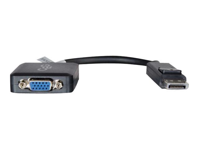 C2G 20cm DisplayPort to VGA Adapter Converter - DP Male to VGA Female - Black - VGA-Adapter - DisplayPort (M)