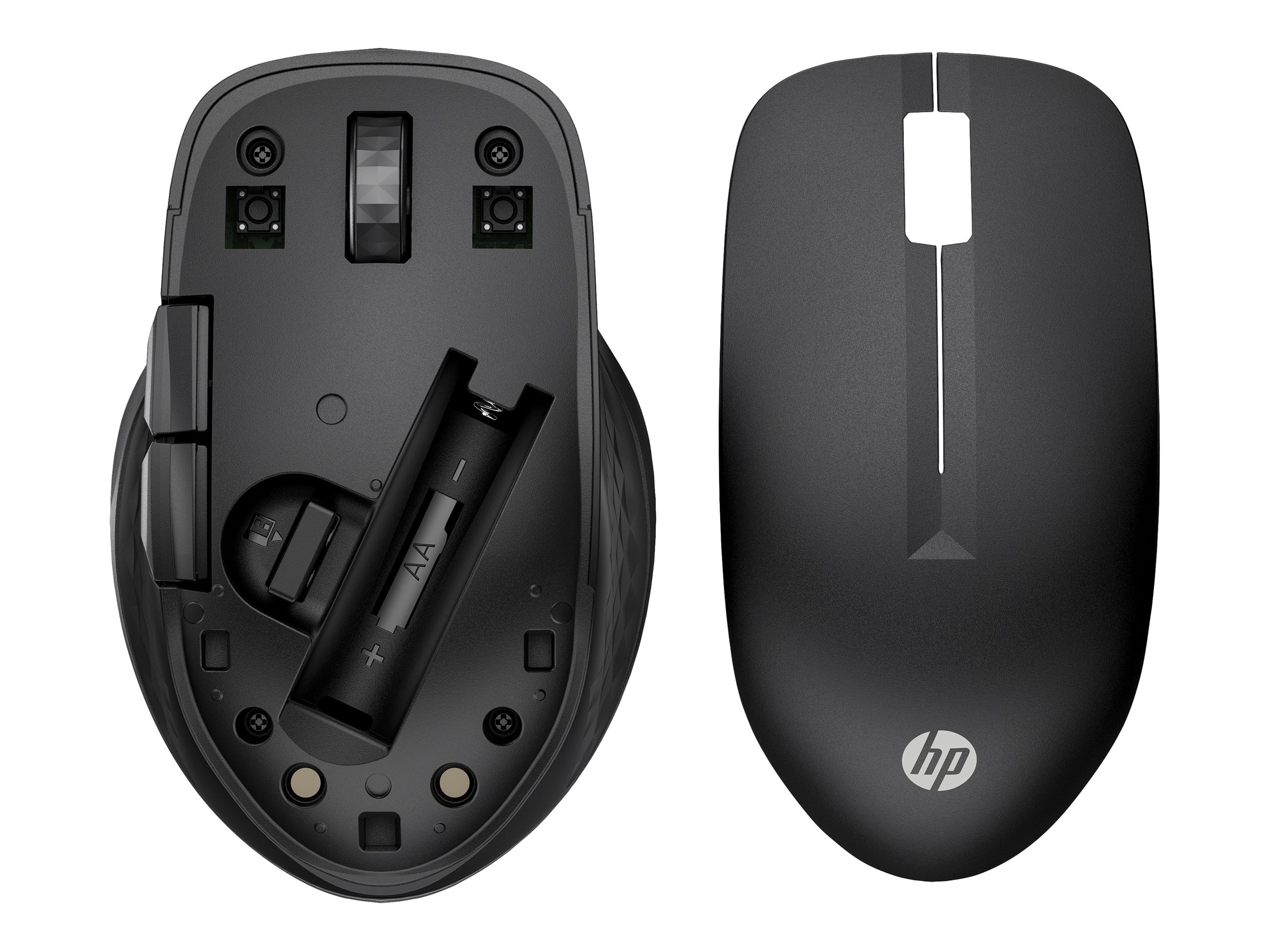HP 430 - Maus - ergonomisch - rechts- und linkshändig - optisch - 5 Tasten - kabellos - Bluetooth 5.0 2.4 GHz - kabelloser Empfänger (USB)