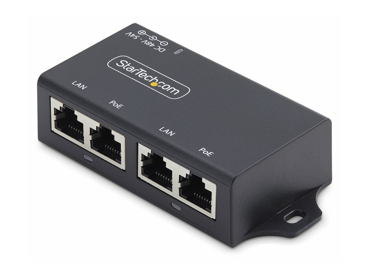 StarTech.com 2-Port Gigabit PoE+ Injector PoEPoE+ (802.3af802.3at)