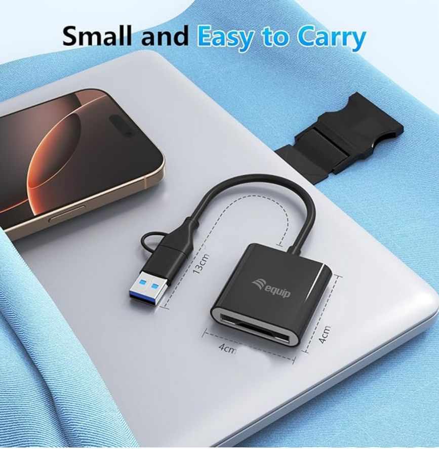 Equip Kartenleser CFexpress Type B USB-C/-A Adapt. 10Gbps - CF Express Typ A - CF Express Typ B, Ansicht 2