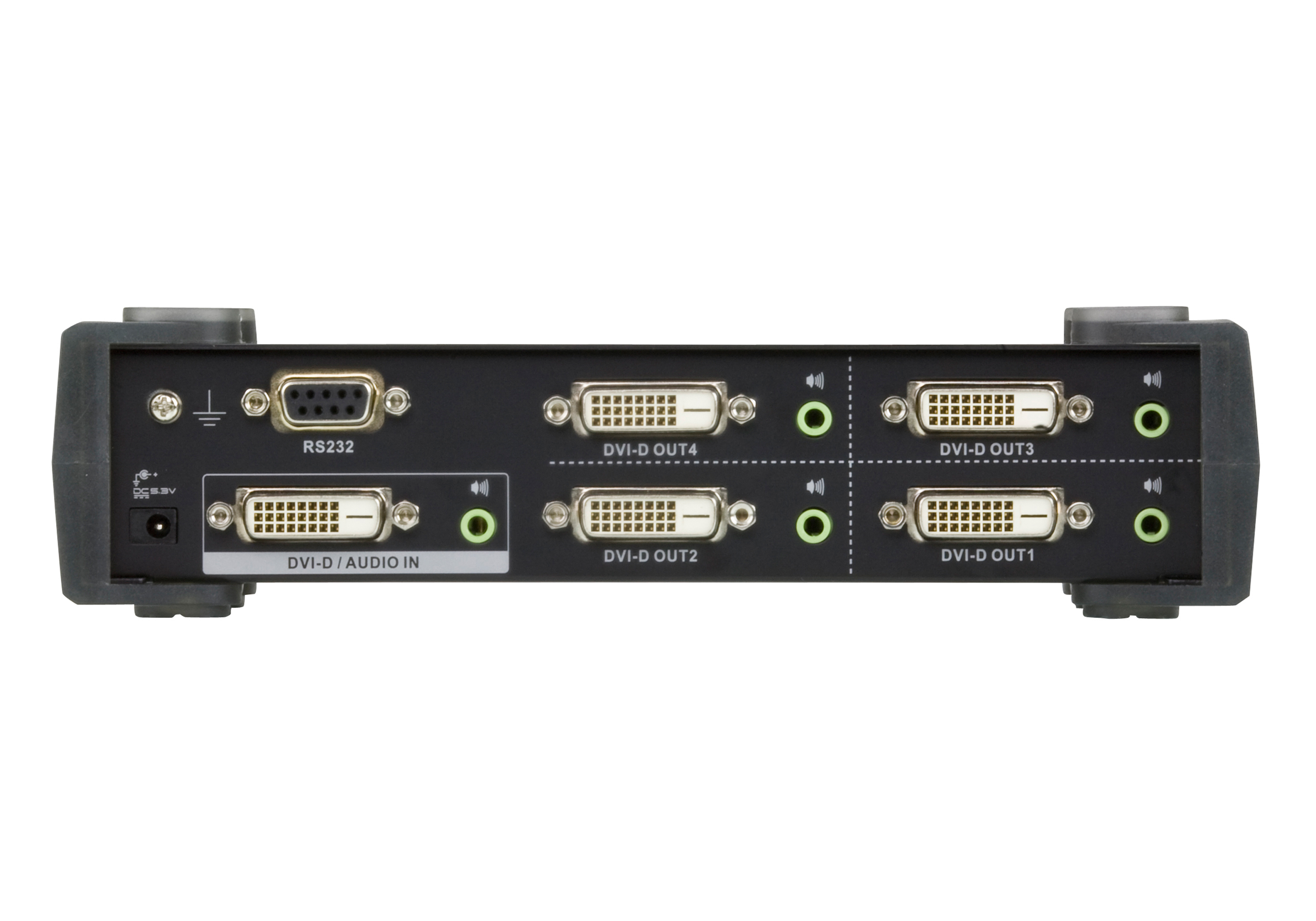 ATEN VanCryst VS174 - Video-/Audio-Splitter - 4 x DVI + 4 x Audio, Ansicht 3