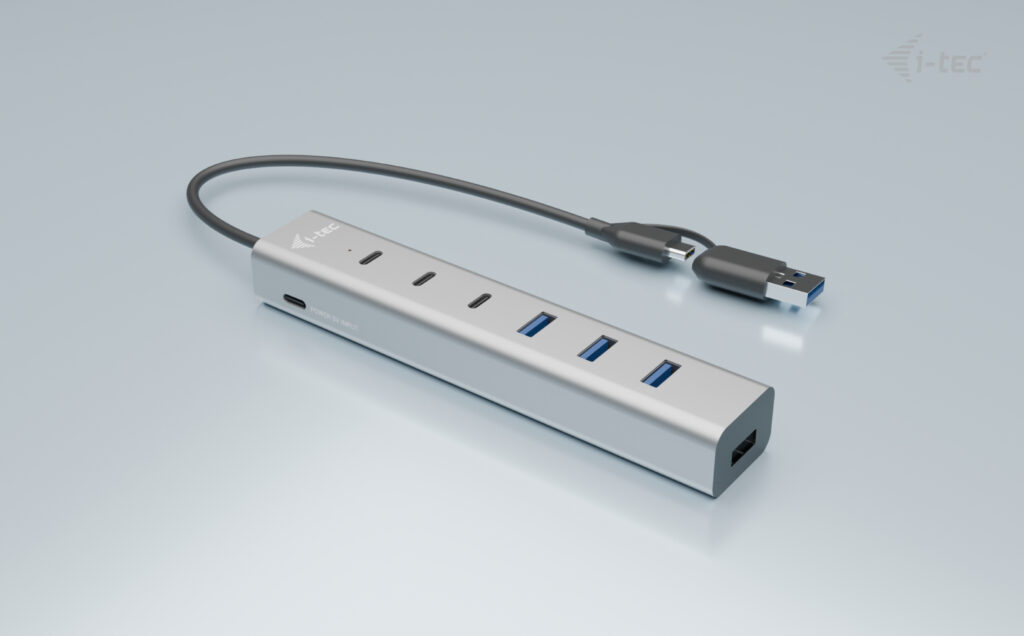 i-tec USB-A/USB-C 4 port HUB 1x USB-C US, Ansicht 3
