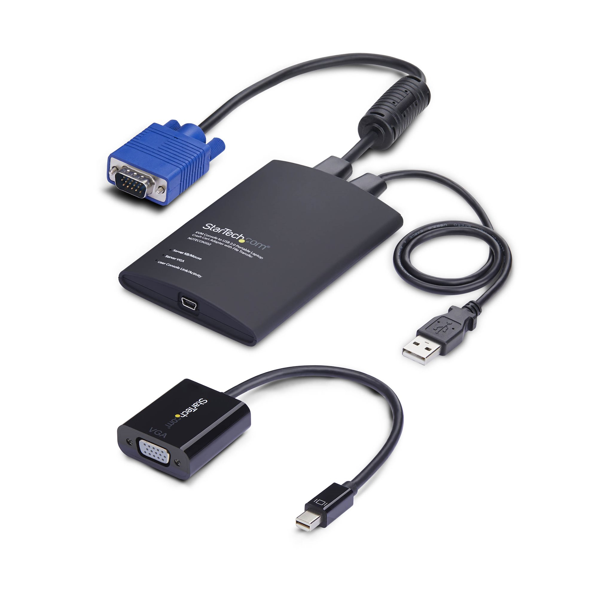 StarTech.com Portable Laptop Crash Cart Adapter, USB/VGA/Mini DisplayPort KVM Console, File Transfer and Video Capture, Ansicht 2