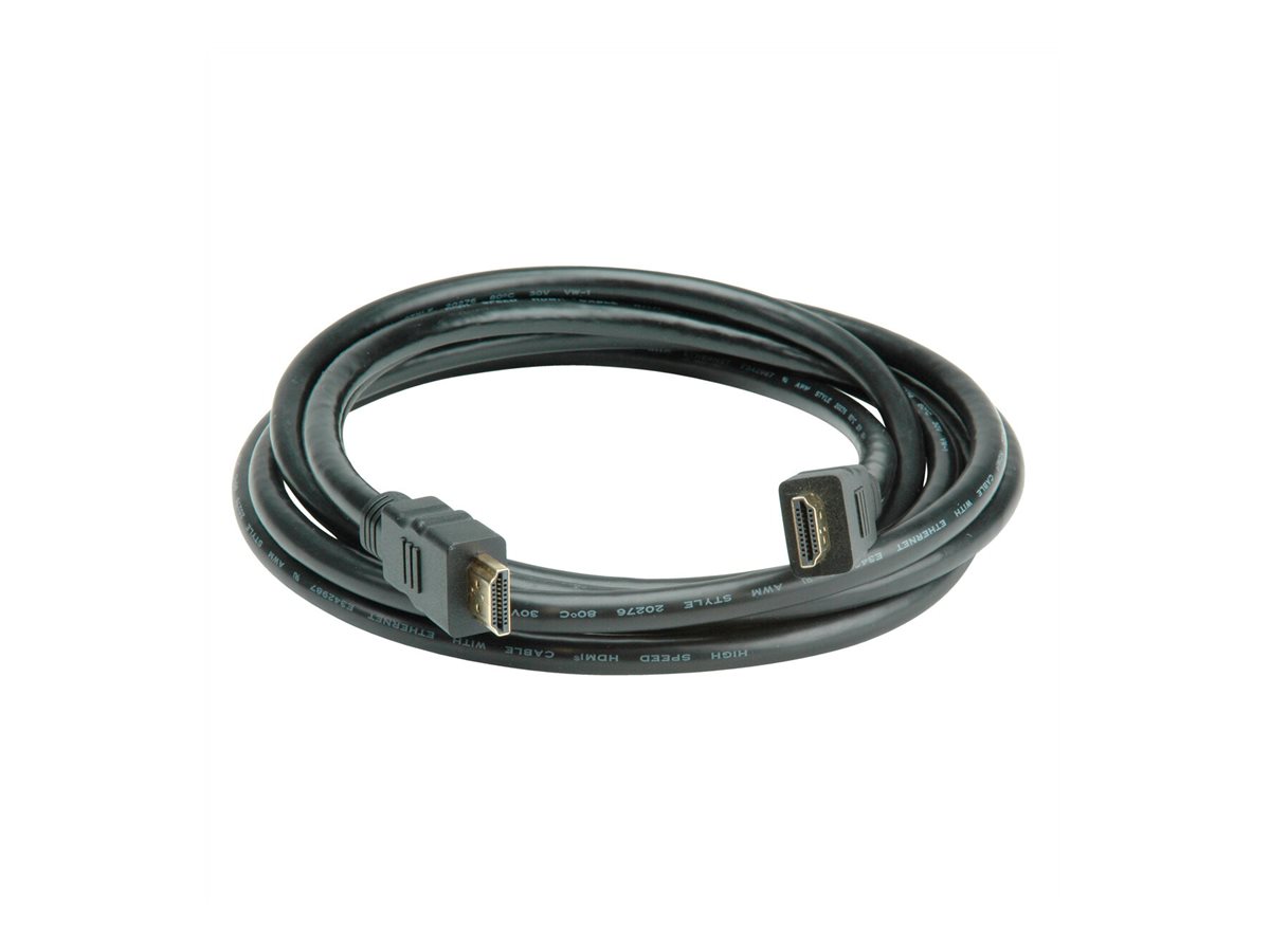 VALUE Ultra High Speed - HDMI-Kabel mit Ethernet - HDMI männlich zu HDMI männlich - 50 cm - Doppelisolierung - Schwarz, Ansicht 4