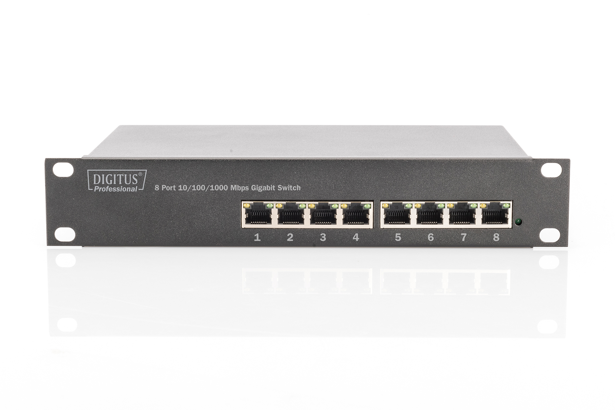 DIGITUS 8-Port Gigabit  Switch, 10 Zoll, Unmanaged, Ansicht 4