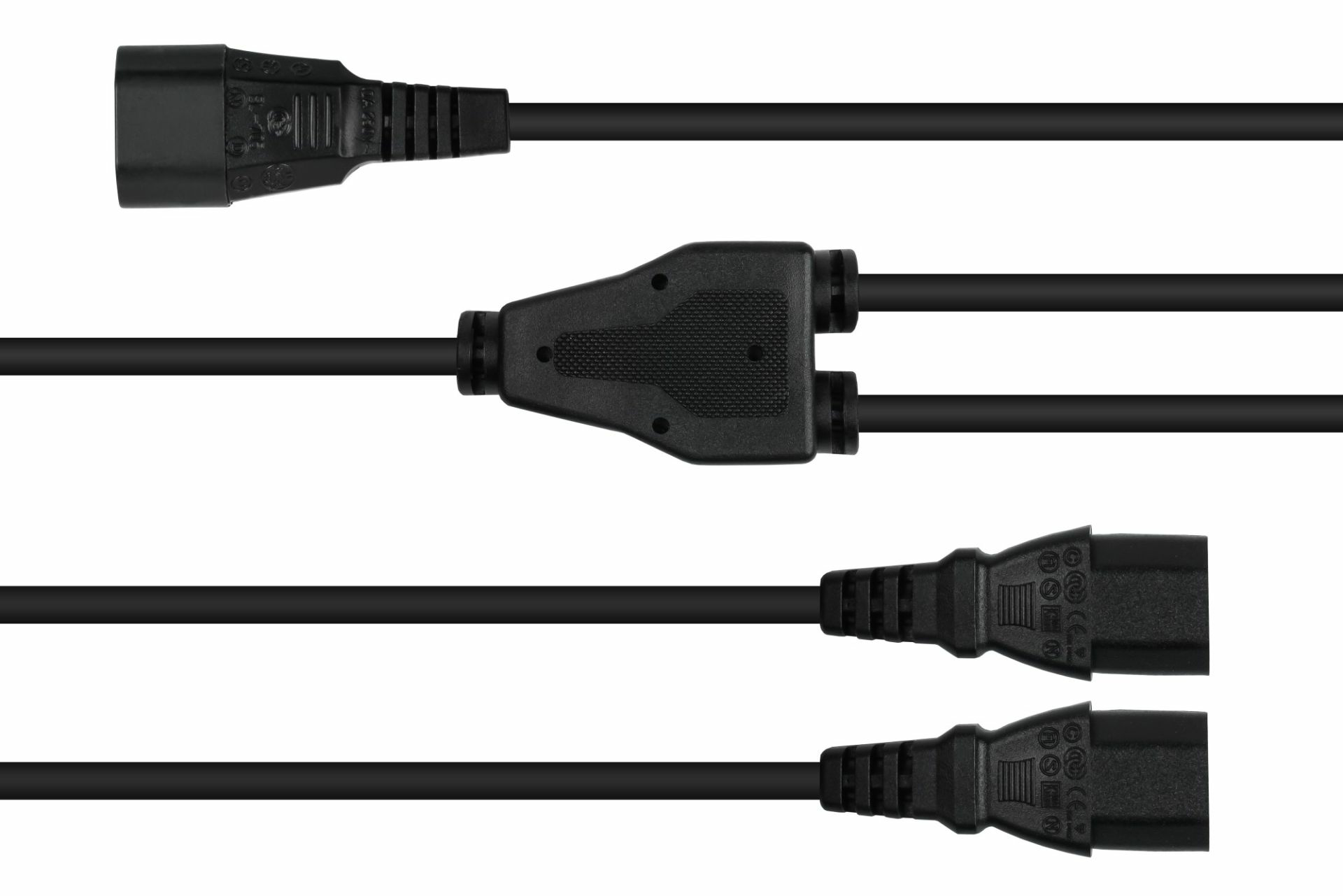 kabelmeister Y-Kaltgeräteverlängerung C20- 2xC13 schw. - Kabel - Strom/Netzteil, Ansicht 2