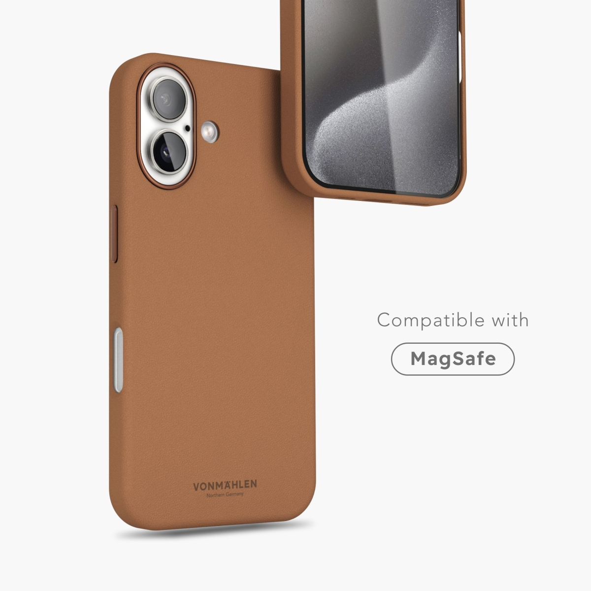 Vonmählen Like Leather Case für iPhone 16 Plus braun, Ansicht 2
