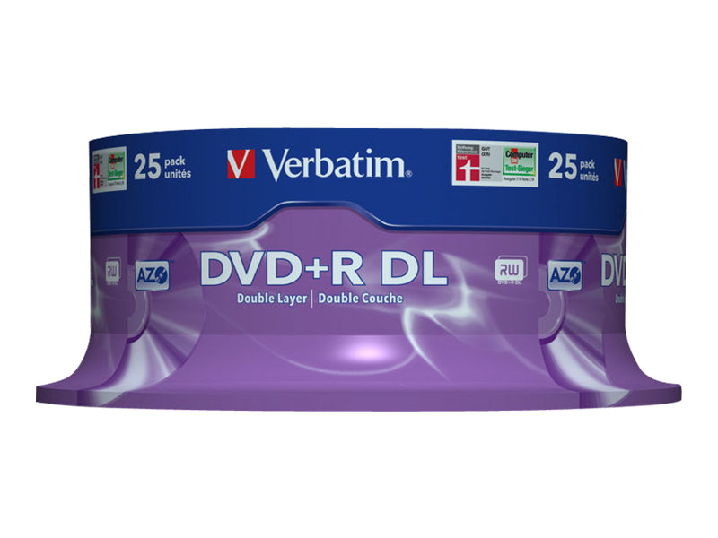 Verbatim 25 x DVD+R DL - 8.5 GB 8x - mattsilber, Ansicht 2