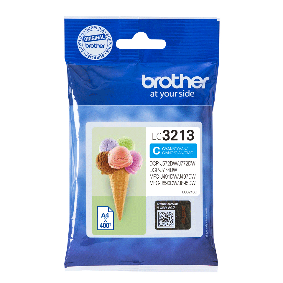 Brother LC3213C, Cyan, 1 Stück(e), 400 Seiten, Einzelpackung