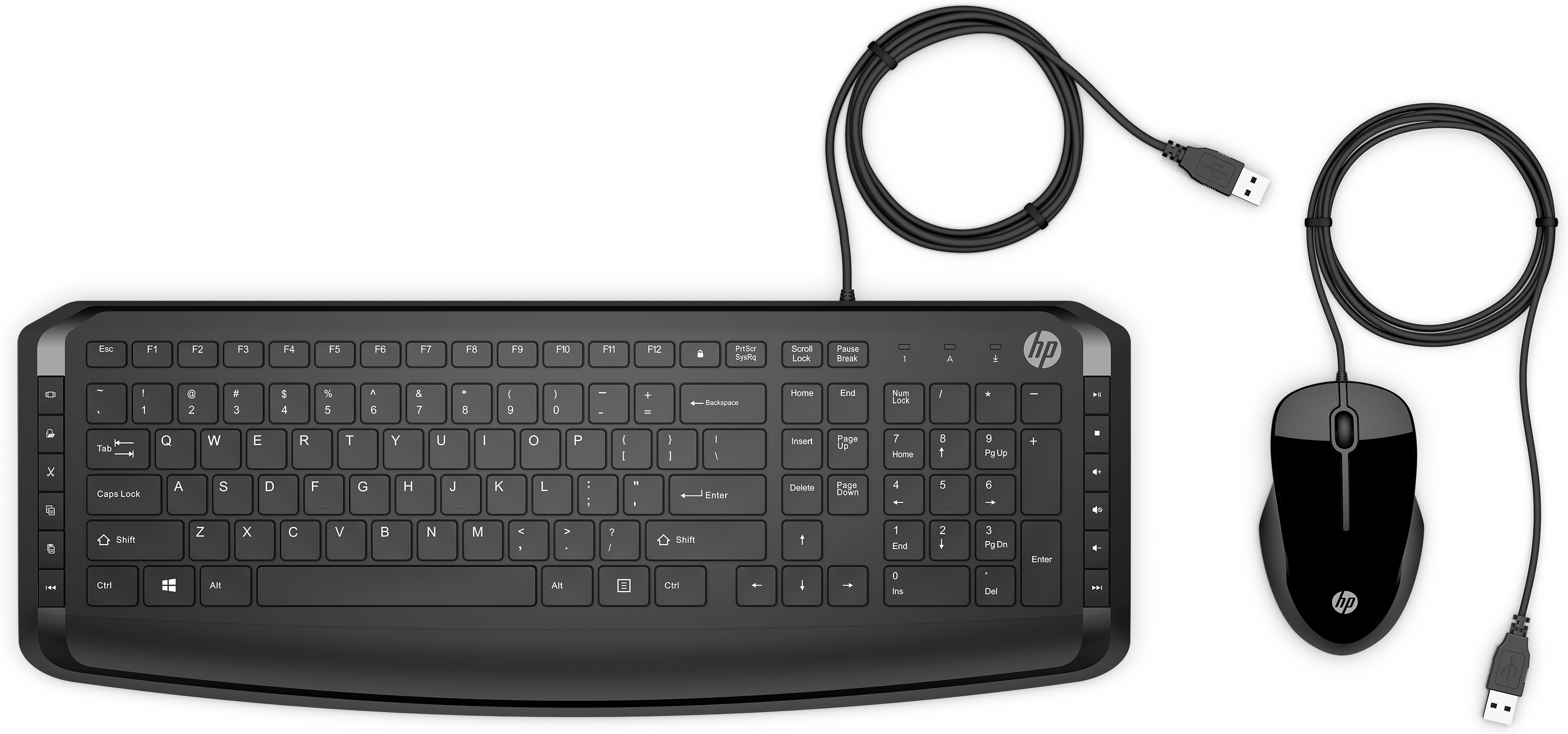 HP Pavilion Pavillon Tastatur und Maus 200, Standard, USB, QWERTZ, Schwarz, Maus enthalten